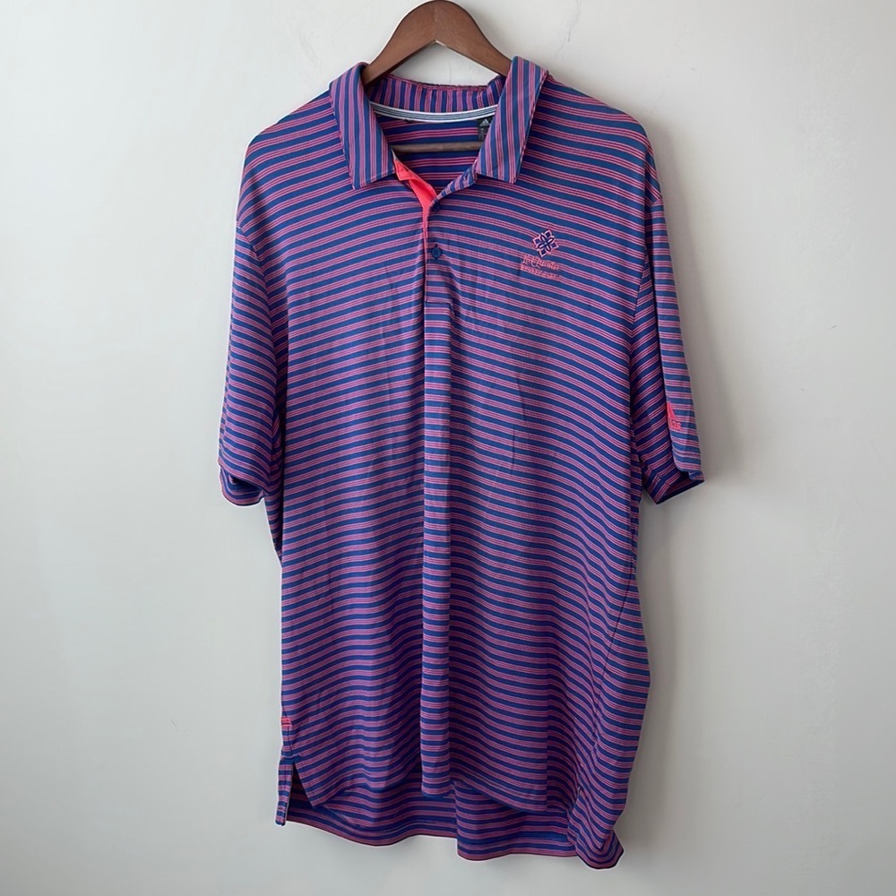 Adidas striped Y2K La Quintas Resort & Club polo shirt men size XL